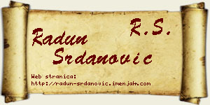 Radun Srdanović vizit kartica